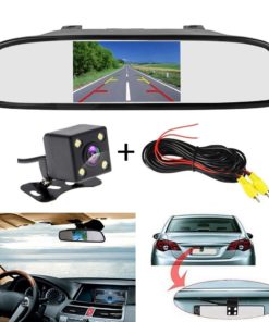 Car Parking Rearview Mirror Monitor Camera LED Night Vision