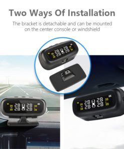 Solar TPMS Car Tire Pressure Alarm Monitor System Display Intelligent Temperature Warning 2