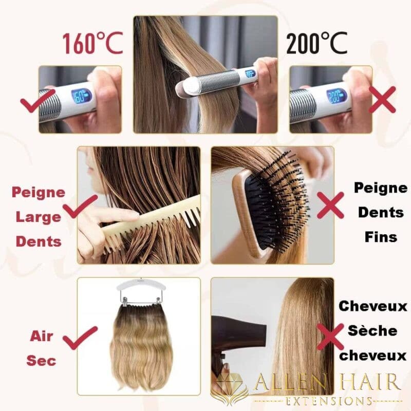 Extensions de cheveux naturels Remy – Cheveux humains