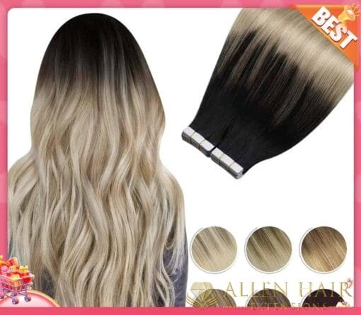 Extensions de cheveux naturels Remy lisses sans couture