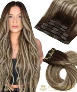 Extensions de Cheveux à Clipser en Vrais Cheveux Humains Remy