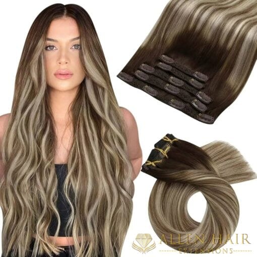 Extensions de Cheveux à Clipser en Vrais Cheveux Humains Remy