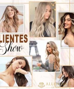 show clientes de leurs extensions de cheveux naturelles